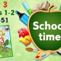 Презентація для 3 класу до 1-2 уроків “Unit 3. School time” с.50-51 (до підручника О.Карп’юк)