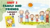 Презентація до уроку 1 у 1 класі “Unit 3. FAMILY AND FRIENDS Lesson 1, p.34” (до підручника О.Карп’ю