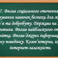 Презентація § 7. Вплив соціального оточення на формування навичок безпеки для життя, здоров’я та доб