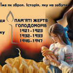 Банер до вшанування пам’яті жертв Голодомору