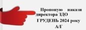 Накази директора ЗДО. Грудень 2024 (а/г)