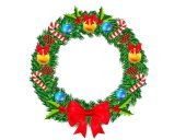 Шаблон аплікації “Різдвяний віночок”