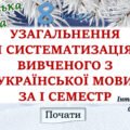 Повторення вивченого з української мови за 1 семестр 8 клас