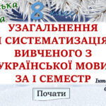 Повторення вивченого з української мови за 1 семестр 8 клас