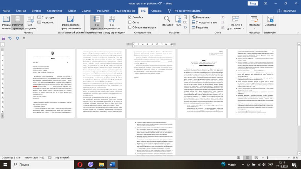 Головне зображення розробки: Наказ “Про стан роботи з охорони праці у І семестрі 2024-2025 н. р.”+ довідка