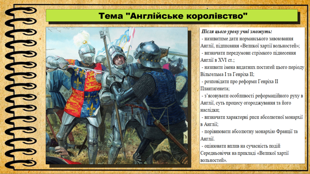 Головне зображення розробки: Англійське королівство. 7 клас (НУШ). Історія: Україна і світ.