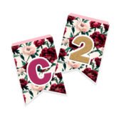 Розтяжка прапорці «Випуск 2025 півонії» А4