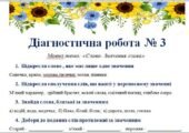 Діагностична робота за темою: ” Слово. Значення слова”