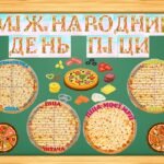 Фото розробки: 9 лютого – Міжнародний день піци. Сучасна, анімована презентація + розтяжка + робочі аркуші для учнів у вигляді піци.