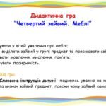 Дидактична гра “Четвертий зайвий. Меблі”