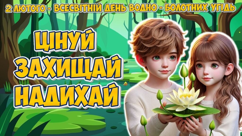 Головне зображення розробки: Анімована інформаційно-ігрова презентація “2 лютого – День водно-болотних угідь. Цінуй. Надихай. Захищай!” 2025