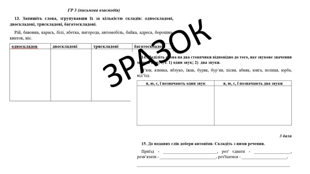 Головне зображення розробки: Підсумкове оцінювання (ПО) з української мови 5 клас НУШ з теми: «Фонетика. Графіка. Орфоепія. Орфографія» Гр 3, Гр 4
