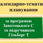 Календарне планування з географії для 7 класу з групами результатів за програмою Запотоцького С та підручником Гільберг Т