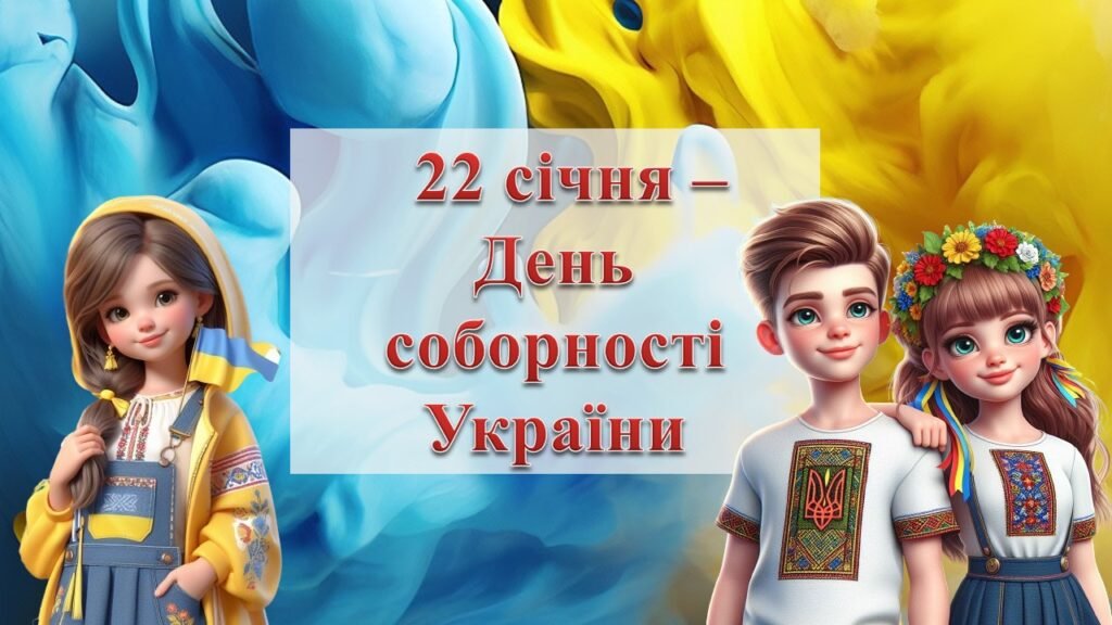 Головне зображення розробки: Презентація “22 січня – День соборності України 2025”