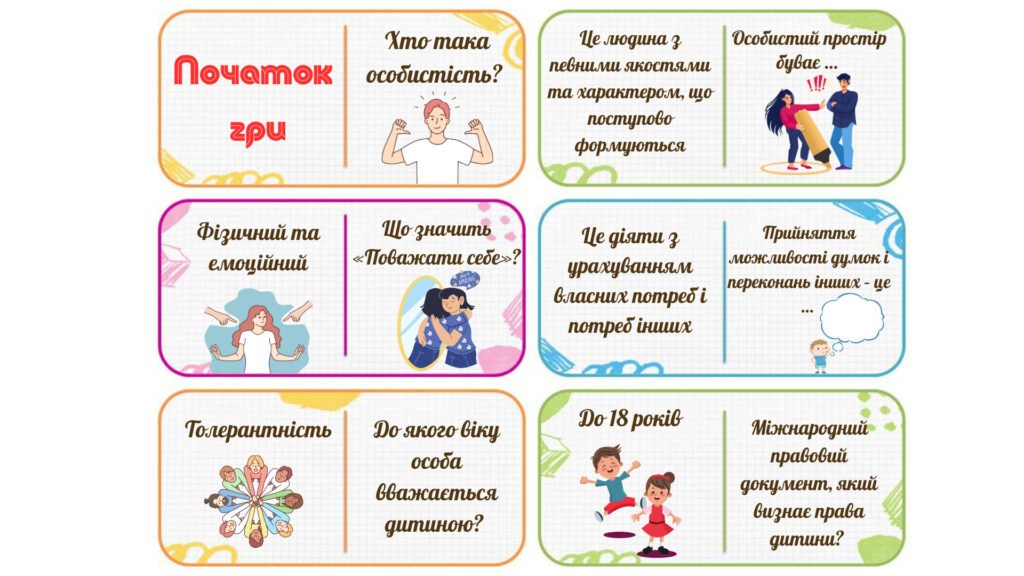 Головне зображення розробки: Доміно Розділ І «Виховуємо самостійність та відповідальність»