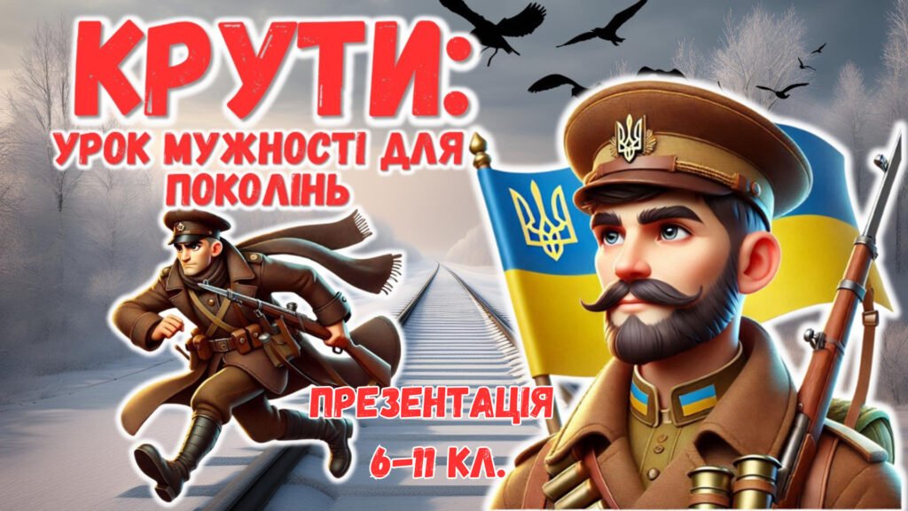 Головне зображення розробки: Презентація до Дня пам’яті Героїв Крут 2025 “Крути: урок мужності для поколінь”. День пам’яті Героїв Крут
