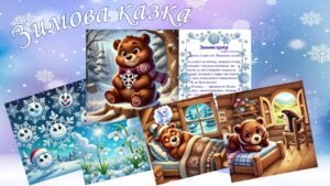 Ілюстрації до казки “Зимова казка” автора Сергія Козлова за допомогою ШІ
