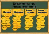Дидактична гра “Число іменників”