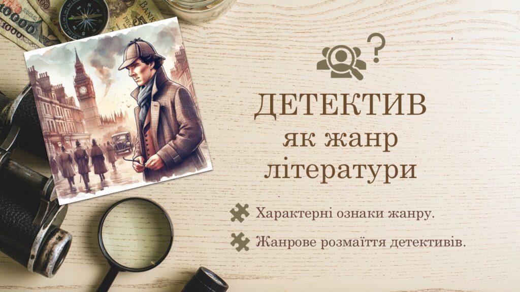 Головне зображення розробки: Детектив як жанр літератури, характерні ознаки жанру. Жанрове розмаїття детективів