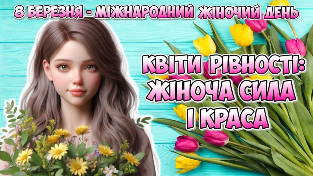 Головне зображення розробки: Анімована інформаційно-ігрова презентація “Квіти рівності: жіноча сила і краса” 8 березня – Міжнародний жіночий день. Міжнародний день боротьби за пра