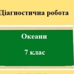 Діагностична робота з географії для 7 класу на тему “Океани” з групами результатів