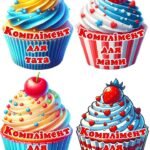 Фото розробки: 1 березня – Всесвітній день компліментів. Смачні компліменти у вигляді тістечок для учнів та найрідніших. У трьох варіантах.