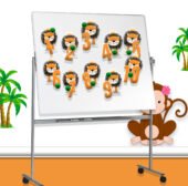 Набір для оформлення класу або групи «Цифри з Левом» (A4, 10 аркушів, PDF)