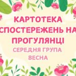 Картотека спостережень на прогулянці середня група (весна)