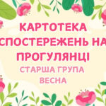 Картотека спостережень на прогулянці (старша група) весна