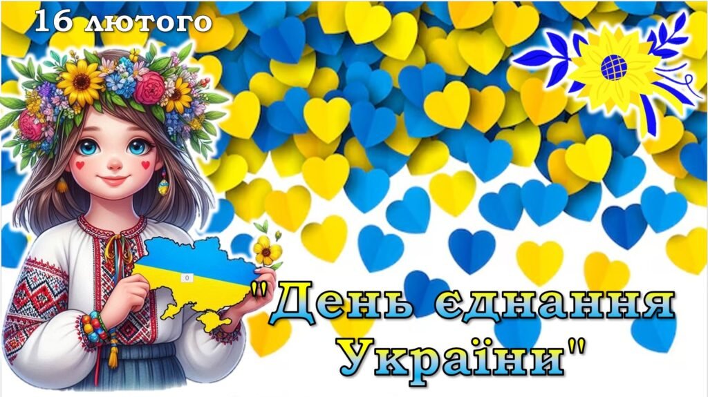 Головне зображення розробки: Презентація – 16 ЛЮТОГО “ДЕНЬ ЄДНАННЯ УКРАЇНИ”