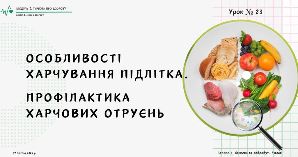 Головне зображення розробки: Особливості харчування підлітка. Профілактика харчових отруєнь. 7 клас. О. Шиян