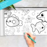 Фото розробки: Розмальовка-рулон для групової роботи «водний світ» для дошкільнят