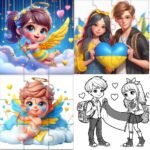 Фото розробки: Інтерактивна презентація “День Святого Валентина 2024” +Постер +Розмальовки + Пазли