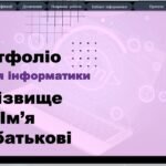 Портфоліо вчителя інформатики шаблон інноваційні технології