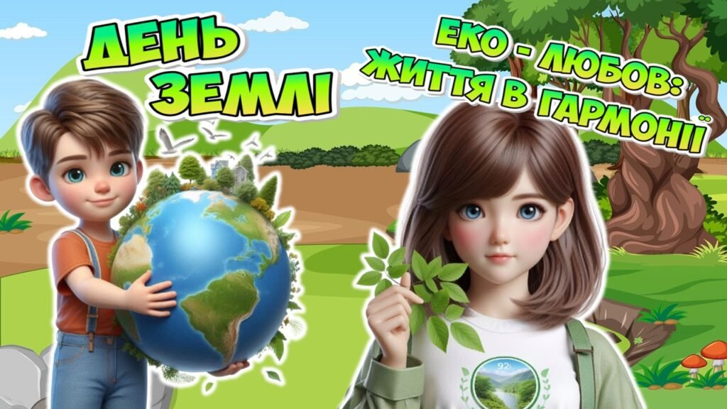 Головне зображення розробки: Анімована інформаційно-ігрова презентація “Еко-любов: життя в гармонії” 20 березня – День Землі