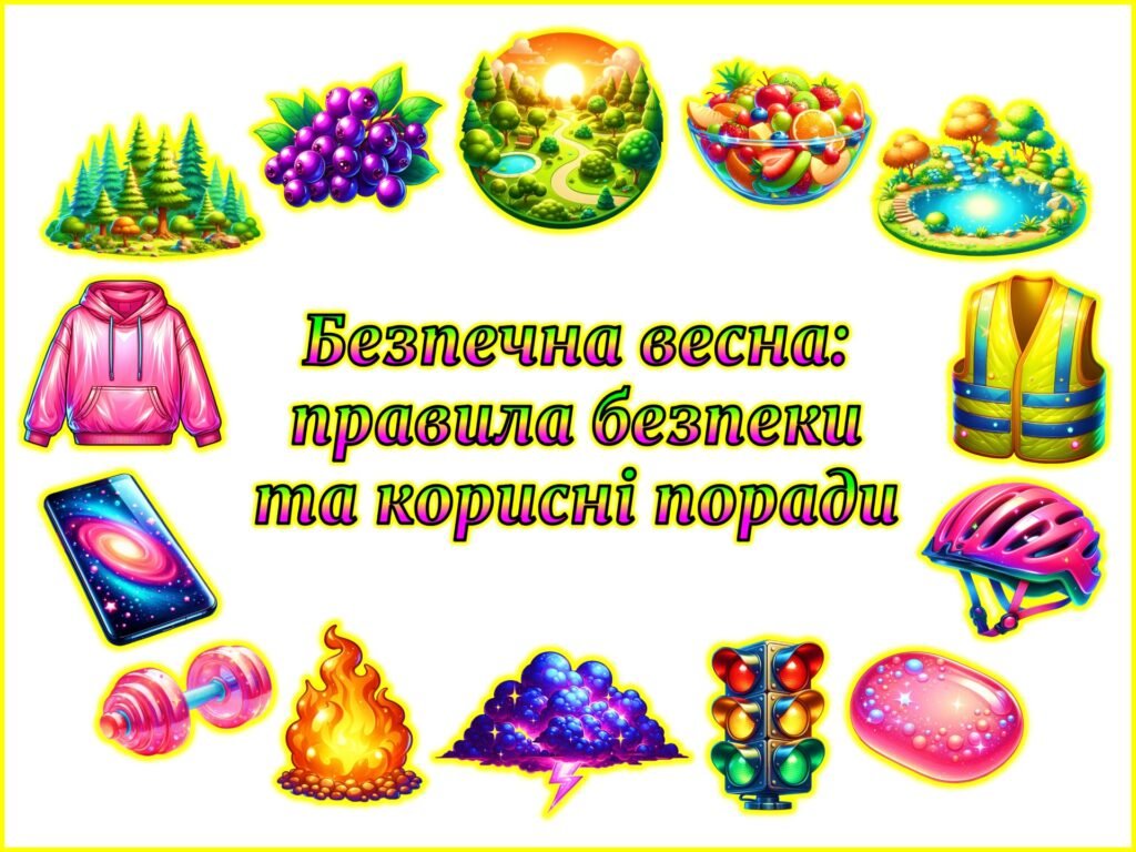 Головне зображення розробки: Пам’ятка на весняні канікули 2025 у відеоформаті. Техніка безпеки на весняні канікули