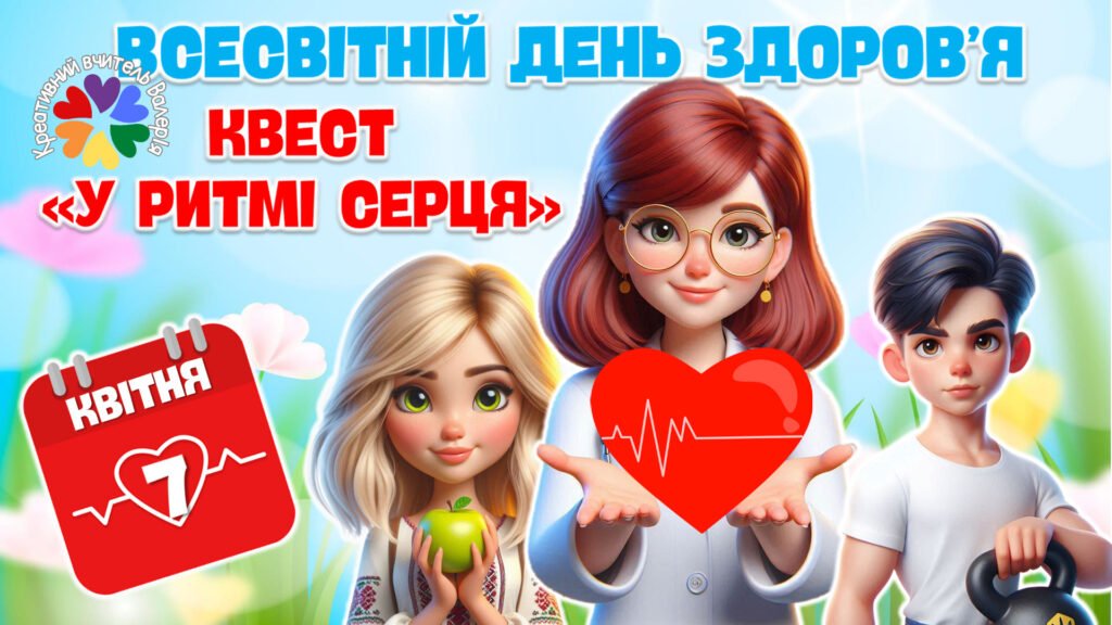 Головне зображення розробки: Презентація “Всесвітній день здоров’я. У ритмі серця” , конспект. 7 квітня – День здоров’я