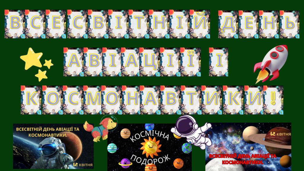 Головне зображення розробки: Набір матеріалів Всесвітній день авіації та космонавтики!