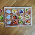 Вивчаємо фрукти, електронний шаблон для гри на липучках Овочі