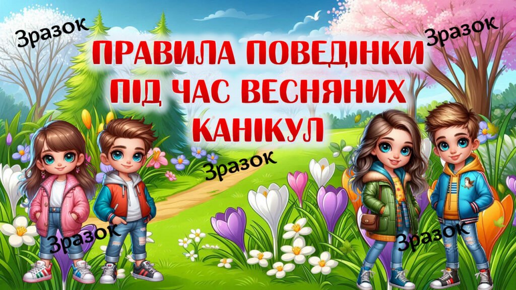 Головне зображення розробки: Презентація “Правила поведінки під час весняних канікул” (2 варіант)