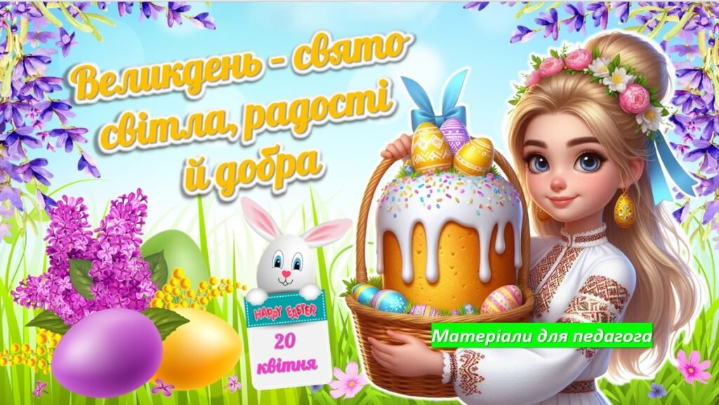 Головне зображення розробки: Презентація до Великодня “Великдень – свято світла, радості й добра”. 20 квітня – Великдень