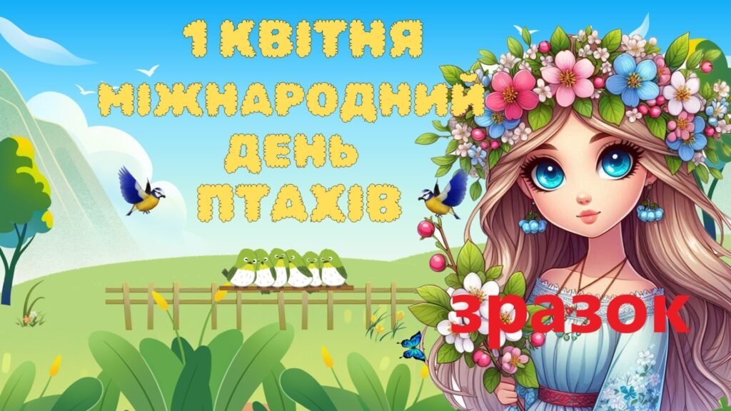 Головне зображення розробки: 1 квітня Міжнародний день птахів Інтерактивна ігрова презентація