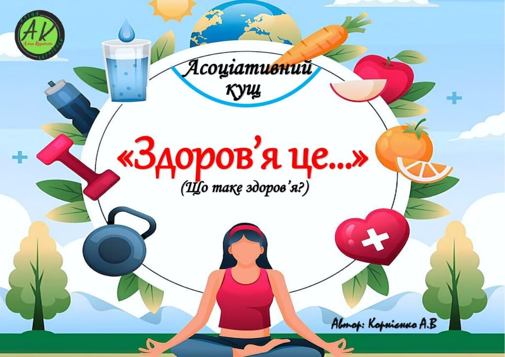 Головне зображення розробки: Асоціативний кущ “Здоров’я це…” (що таке здоров’я)