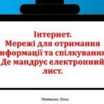 Мережі для отримання інформації та спілкування. Де мандрує електронний лист. 2 клас інформатика
