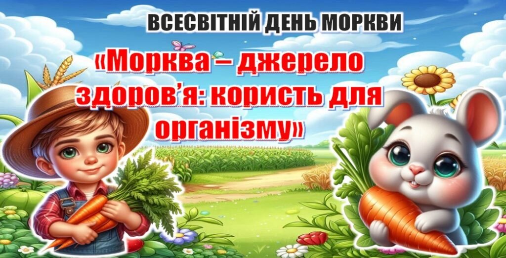 Головне зображення розробки: ВСЕСВІТНІЙ ДЕНЬ МОРКВИ 🥕. Інтерактивна презентація “Морква – джерело здоров’я: користь для організму”