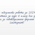 Комплексна підсумкова робота за 2024-2025 н.р. з інформатики за курс 6 класу для учнів, які навчаються за індивідуальною формою навчання (екстернат)