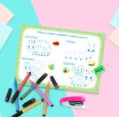 Робочий аркуш із графомоторики «Комахи» для дошкільнят.