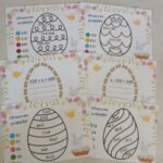 Фото розробки: Математичні писанки для 3 класу (обчисли вирази, розв’яжи рівняння, розфарбуй писанку). Тематичні завдання до Великодня.