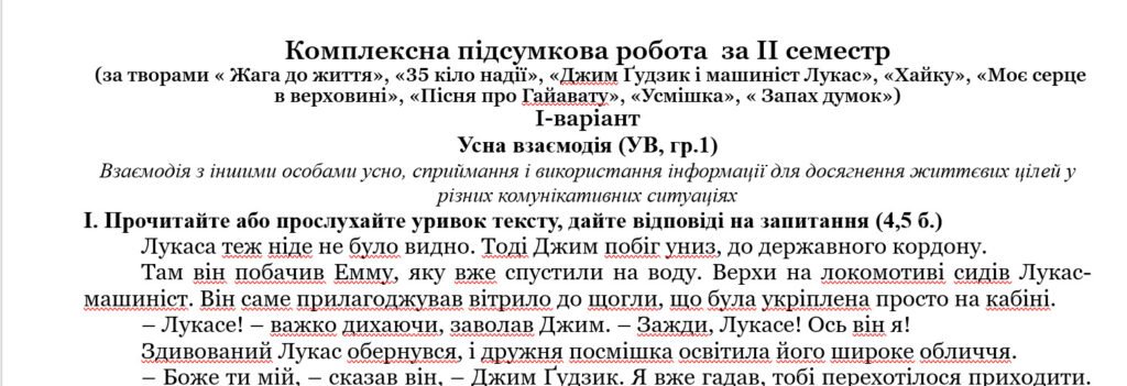 Головне зображення розробки: Комплексна підсумкова робота із зарубіжної літератури для 6 класу за II семестр за підручником Ніколенко