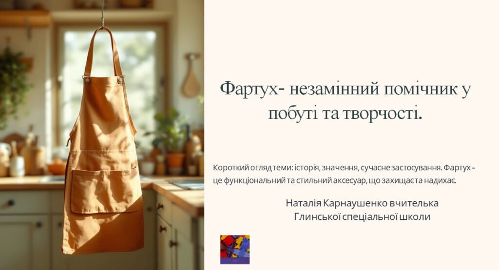 Головне зображення розробки: Швейна справа. Презентація “Загальні відомості про фартухи” для дітей з порушеннями інтелектуального розвитку.